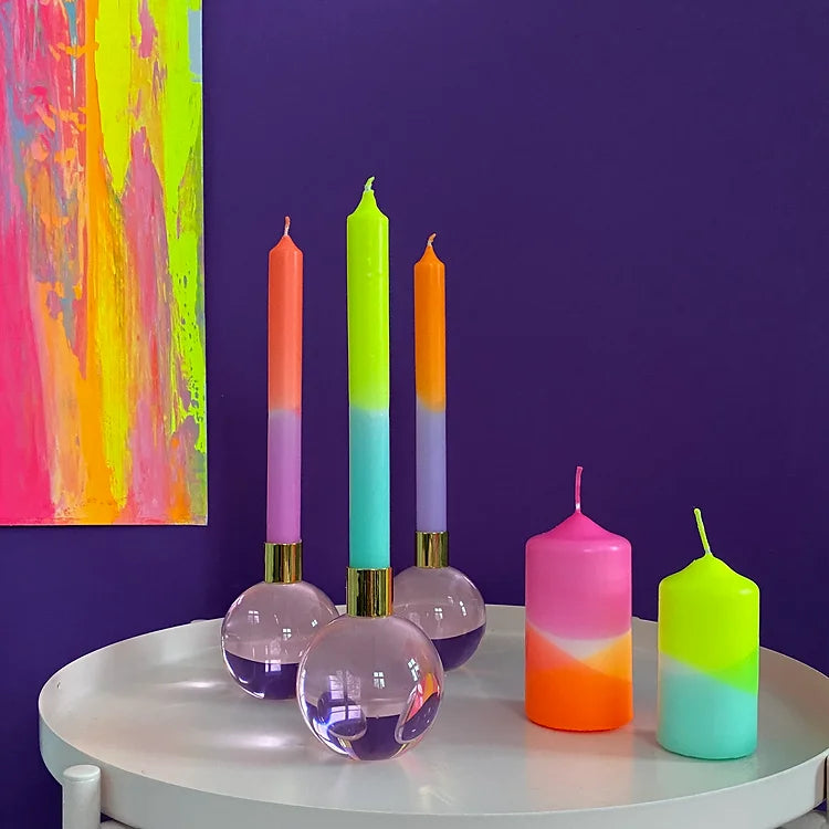 Dip Dye Neon Stabkerzen 3 Set  on Pink Stories Stabkerzen Pastel Tulips
