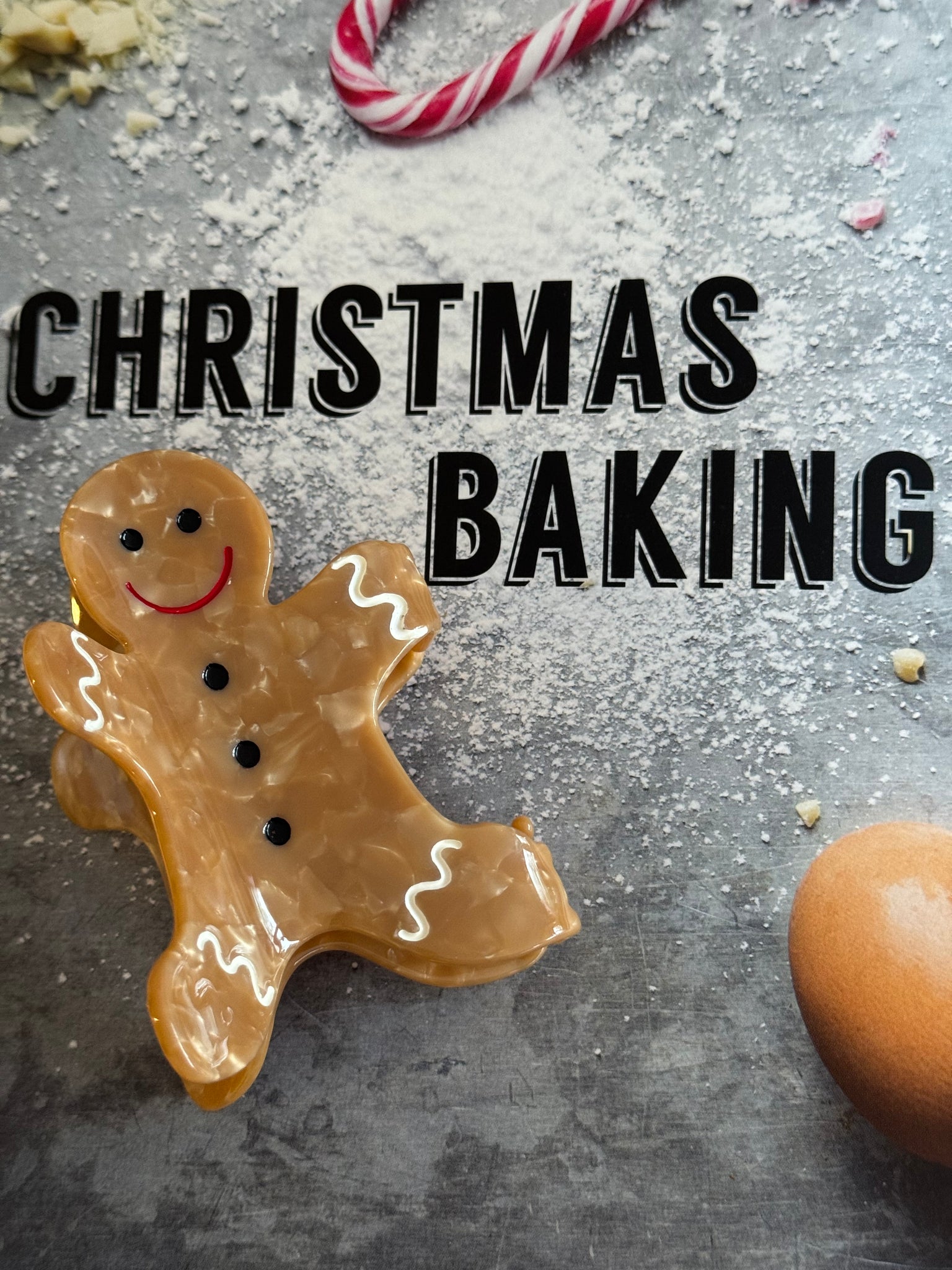 Haarspange Lebkuchenmann Weihnachten – Haarklammer – drosselbart-design