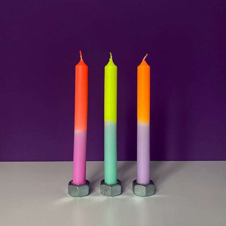 Dip Dye Neon Stabkerzen 3 Set  on Pink Stories Stabkerzen Pastel Tulips