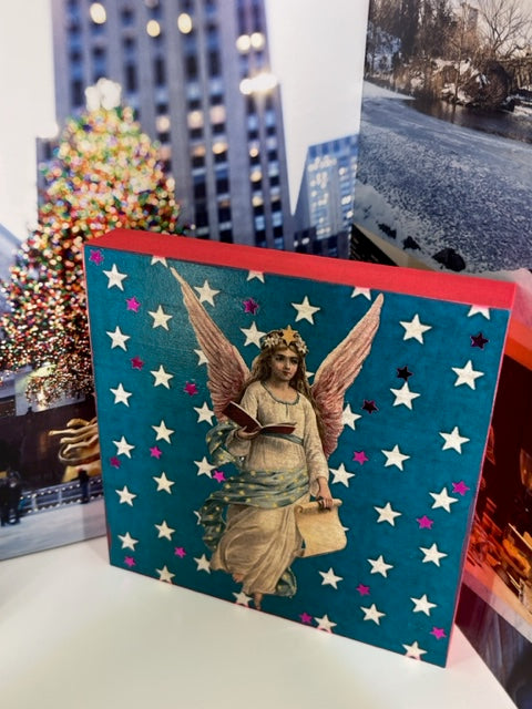 Holzbild Engel .... nicht nur an Weihnachten ein Eyecatcher   L15 x B15 x H2,5 cm