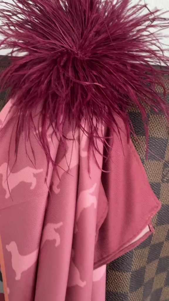 Video: Dackel Tuch Bordeaux – Stylingideen als Halstuch, Kopftuch und Taschenband im Herbst-Look | Drosselbart Design