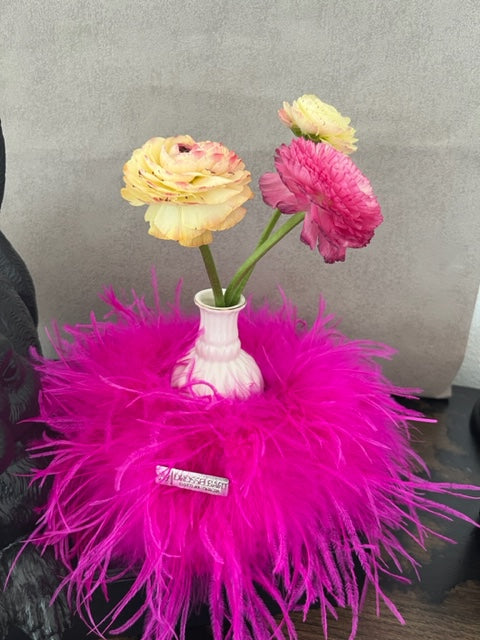 "Royal Couture "  Luxus Kranz  Straußenfedern mit Marabufedern kombiniert in pink